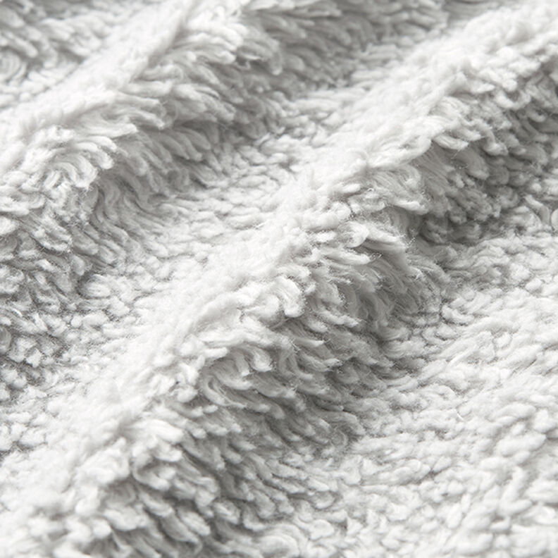 Plain cotton sherpa – light grey,  image number 2