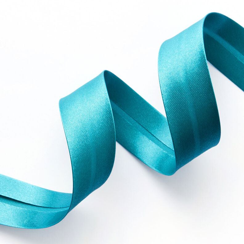 Bias binding Satin [20 mm] – aqua blue,  image number 2