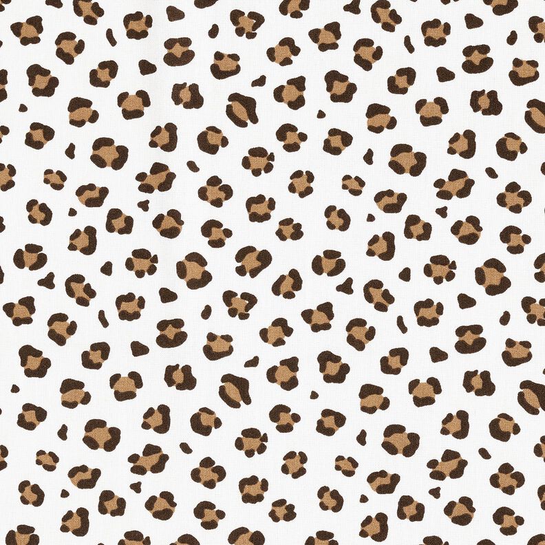 Cotton Poplin Leopard Print – ivory/fawn,  image number 1