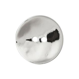 Metal 2-Hole Button  – silver metallic, 