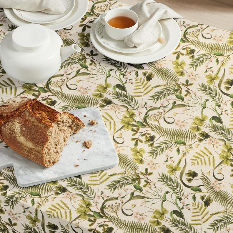 Decor Fabric Half Panama wild plants – natural,  image number 6