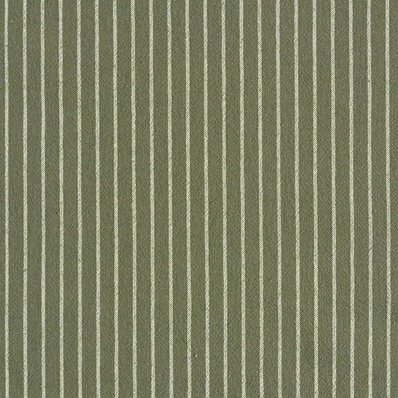 Blouse Fabric Cotton Blend wide Stripes – olive/offwhite,  image number 1