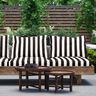 Outdoor Fabric Canvas Block Stripes – black/ivory,  thumbnail number 6