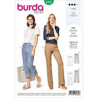 Trousers | 7/8 trousers, Burda 6432 | 34 - 46, 