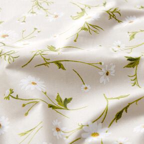 Coated Cotton daisies – natural/white, 