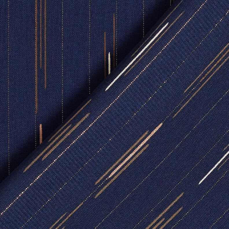 Glitter pinstripes blouse fabric – navy blue, image number 4