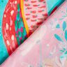 Beachwear Panel Pareo Peacocks and Flowers – aqua blue/intense pink,  thumbnail number 5