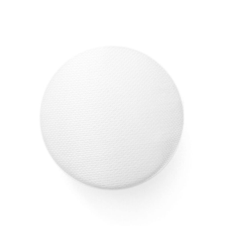 Covered button, Bridal Satin – white,  image number 1