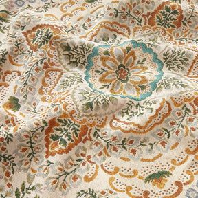 Decorative Panel Tapestry Fabric large mandala – mustard/light beige, 