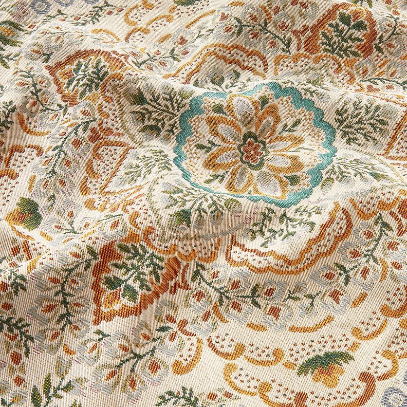 Decorative Panel Tapestry Fabric large mandala – mustard/light beige,  image number 2