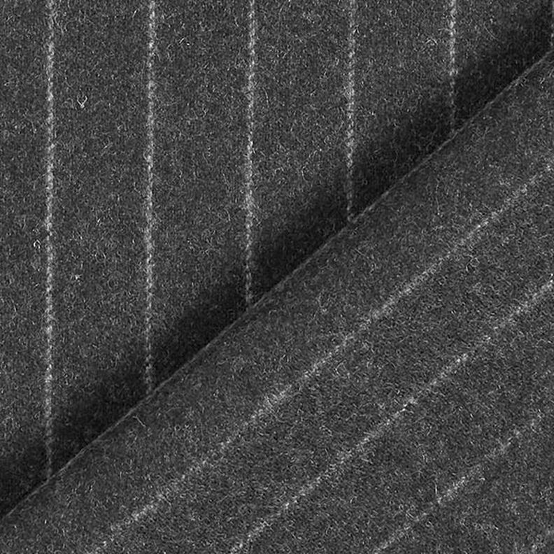 Wide Pinstripe Wool – granite,  image number 5