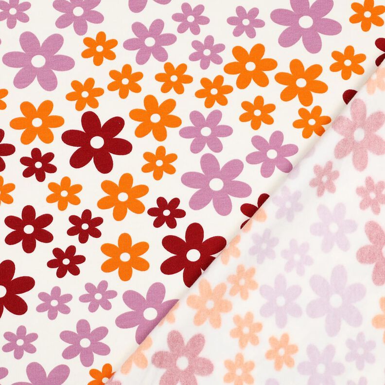 Comfy Sweatshirt colourful flowers | Poppy Fabrics – offwhite, image number 4