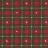 Decor Fabric Half Panama Check with hearts – dark red/dark pine,  thumbnail number 1