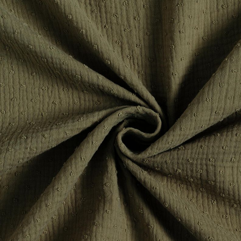 Double Gauze/Muslin dobby – khaki,  image number 3