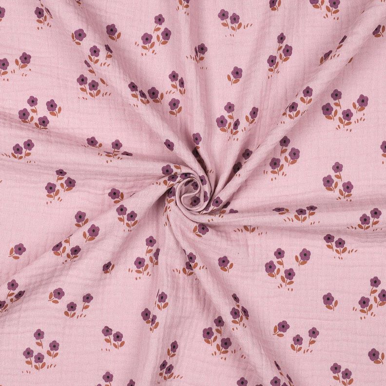 Double Gauze/Muslin Little flowers | Poppy Fabrics – light dusky pink,  image number 3