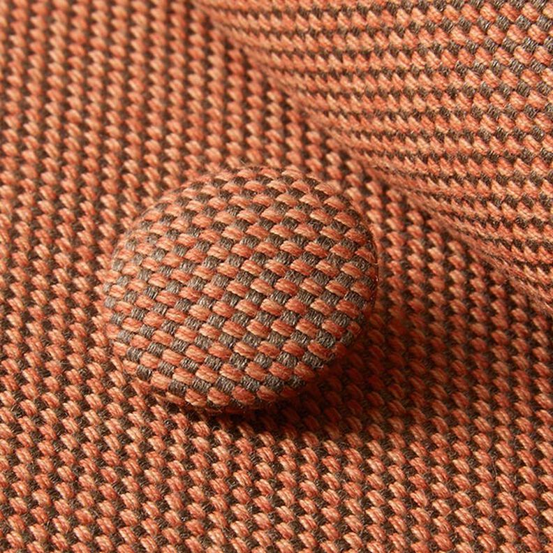 Covered Button - Outdoor Decor Fabric Agora Bruma - terracotta,  image number 2