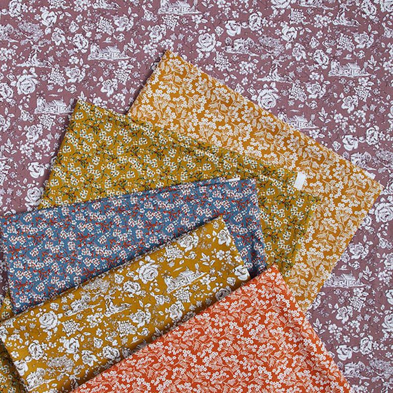 Cotton Cretonne Small Umbels – terracotta, image number 5
