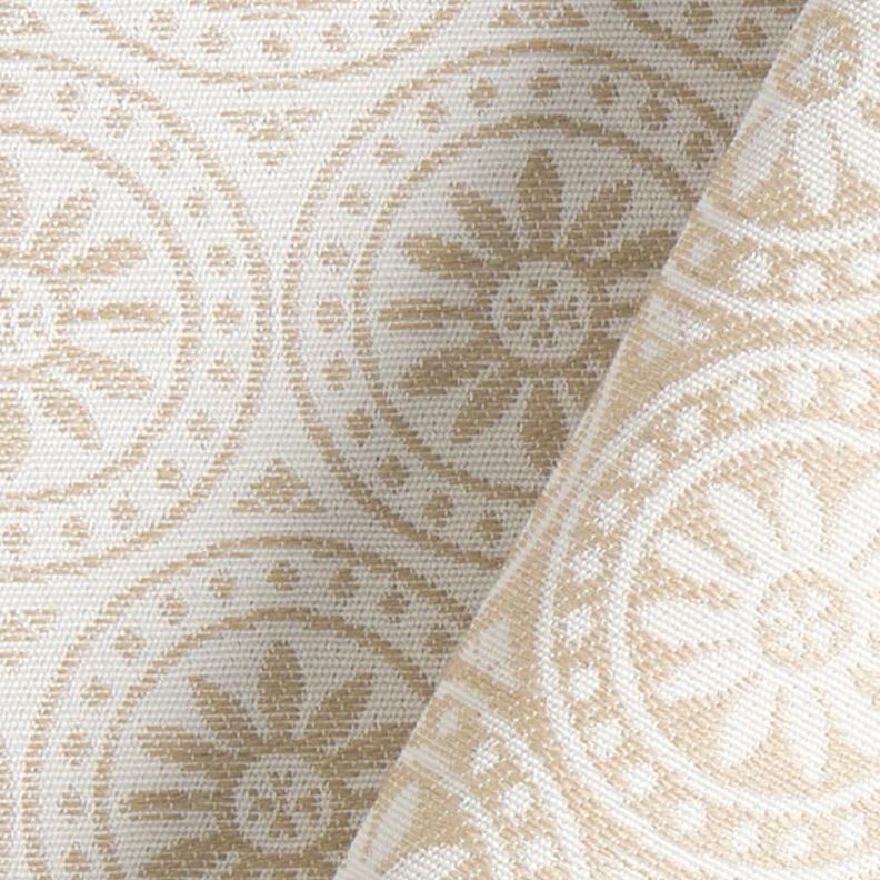 Outdoor fabric Jacquard Circle Ornaments – beige/offwhite,  image number 4
