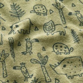 terry cloth jersey in the jungle – greige, 