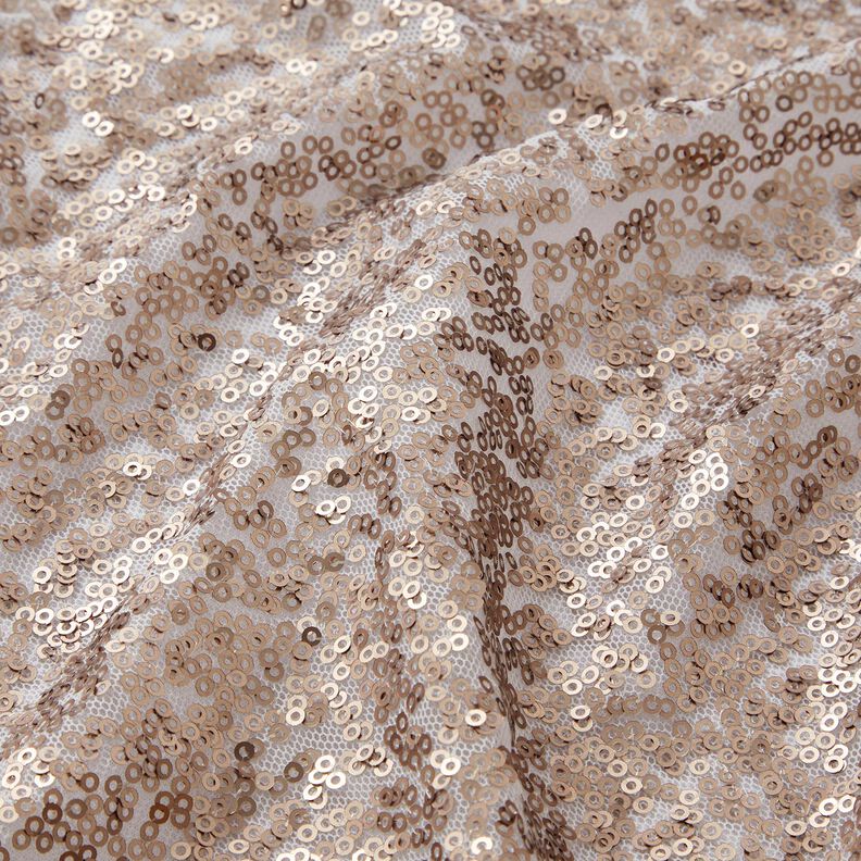Soft mesh sequins – metallic gold,  image number 2