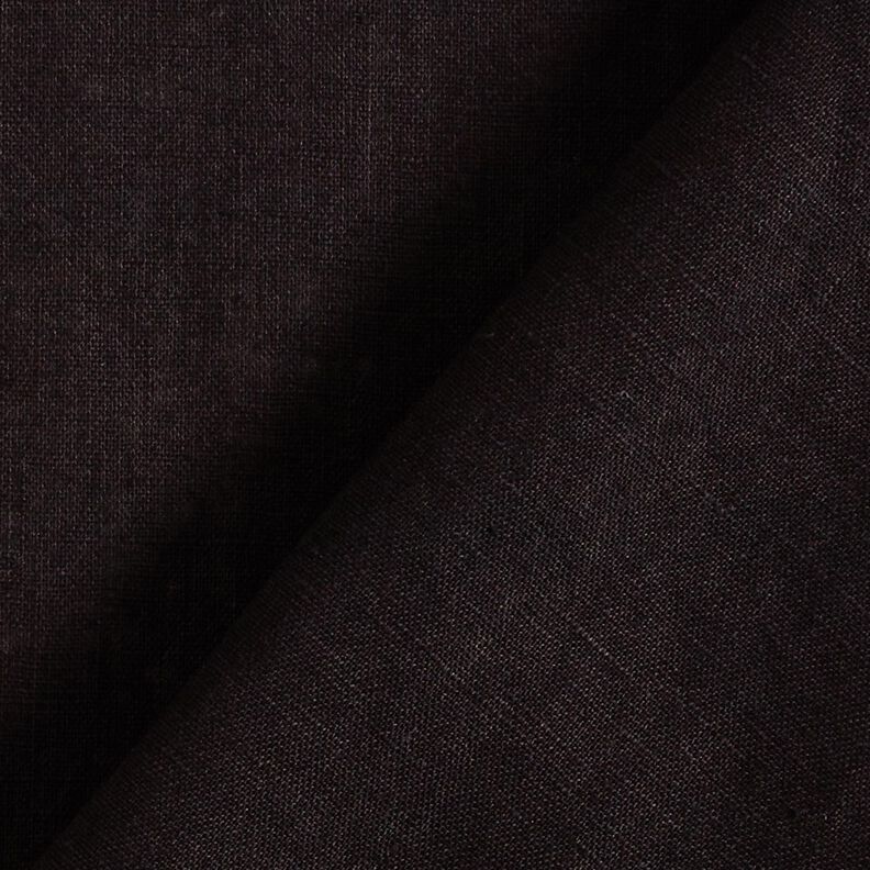 Lightweight linen blend pre-washed – black,  image number 4
