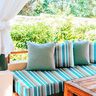 awning fabric Blurred Stripes – grey/turquoise,  thumbnail number 9