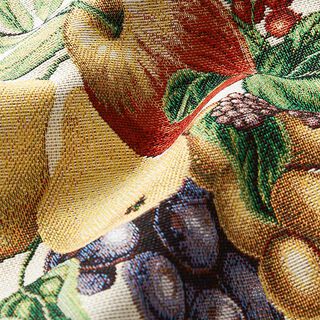 Decorative Panel Tapestry Fabric Colourful Fruits – light beige/carmine, 