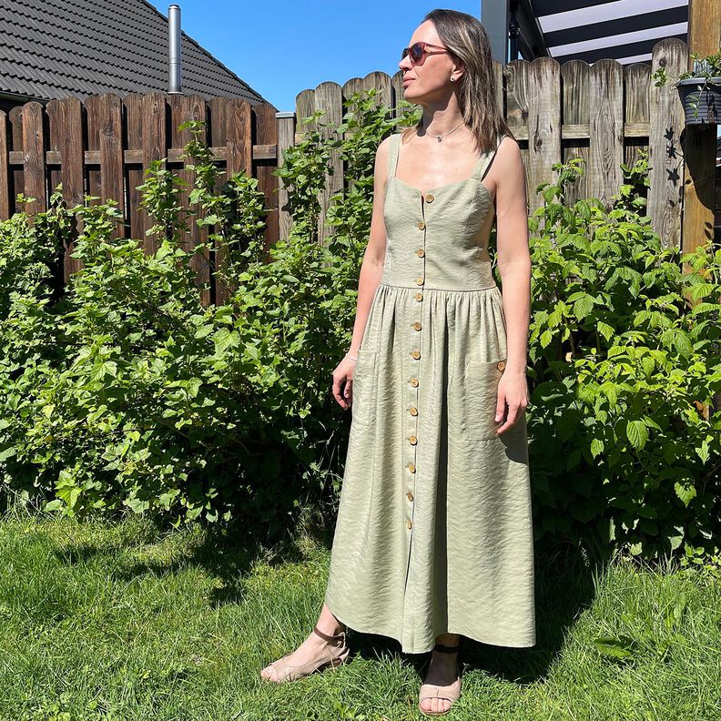 Viscose Blend Shimmer Shine – light khaki, image number 6