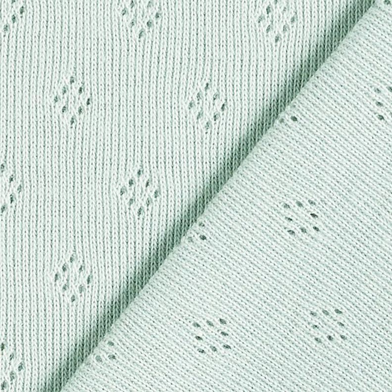 Fine Jersey Knit with Openwork – mint,  image number 3