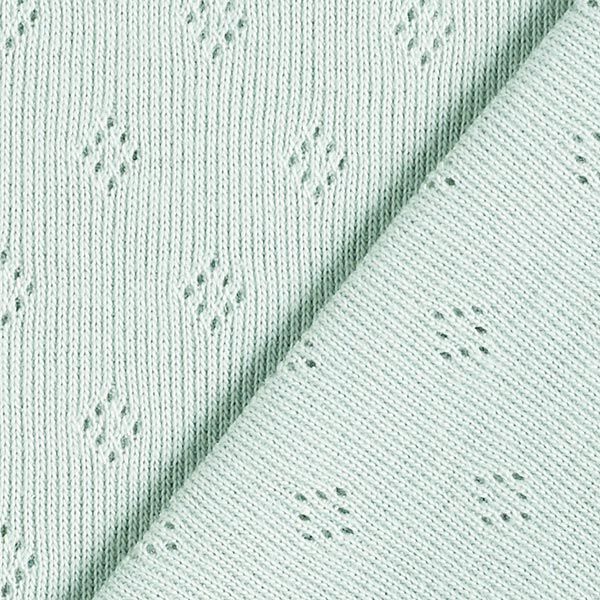 Fine Jersey Knit with Openwork – mint,  image number 3