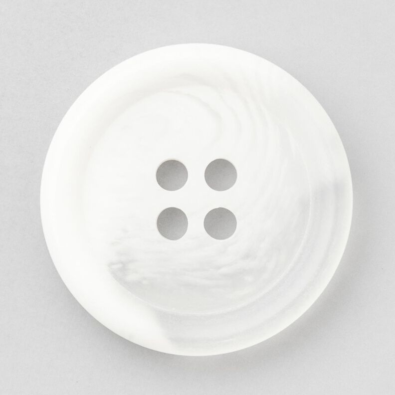 4-hole round button [Ø 25 mm] – white,  image number 1