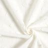 Cotton Fabric 3D Embroidery Flowers &ndash; white,  thumbnail number 3