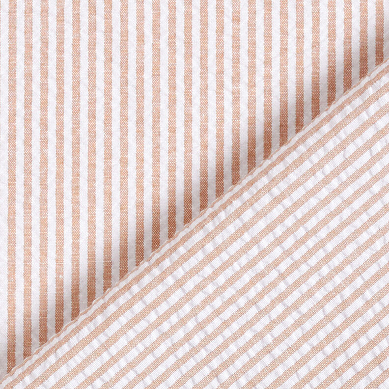 Seersucker Stripes Cotton Blend – beige/offwhite,  image number 4