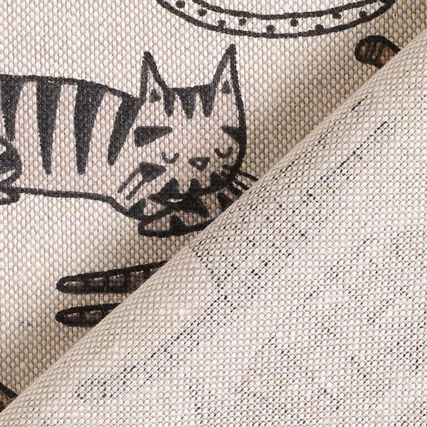 Decor Fabric Half Panama cats – natural,  image number 4