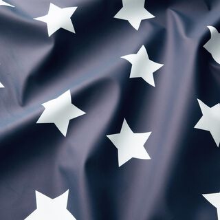 Raincoat Fabric stars – navy blue, 