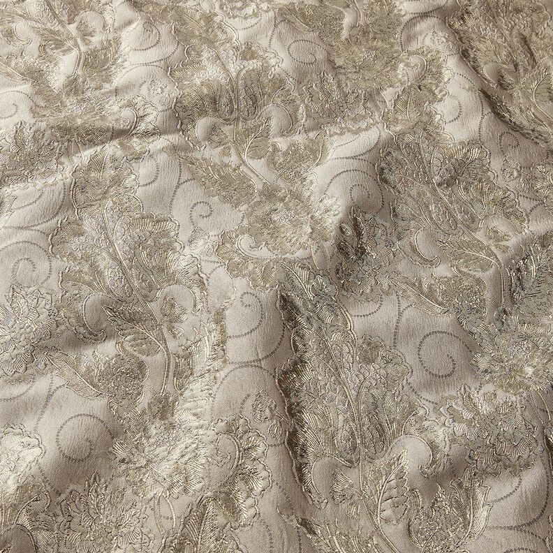 Garment Jacquard Brocade Flowers – taupe,  image number 2