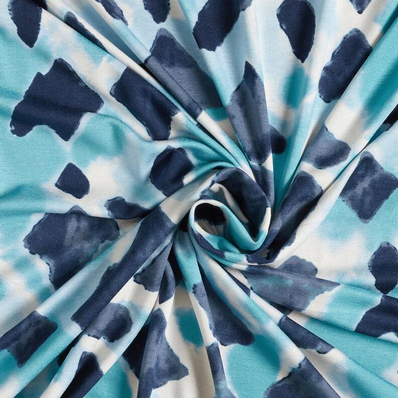 Viscose Jersey Ikat Patterns – sky blue/midnight blue,  image number 3