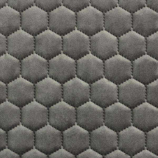 Upholstery Fabric Velvet Honeycomb Quilt – anthracite,  image number 1