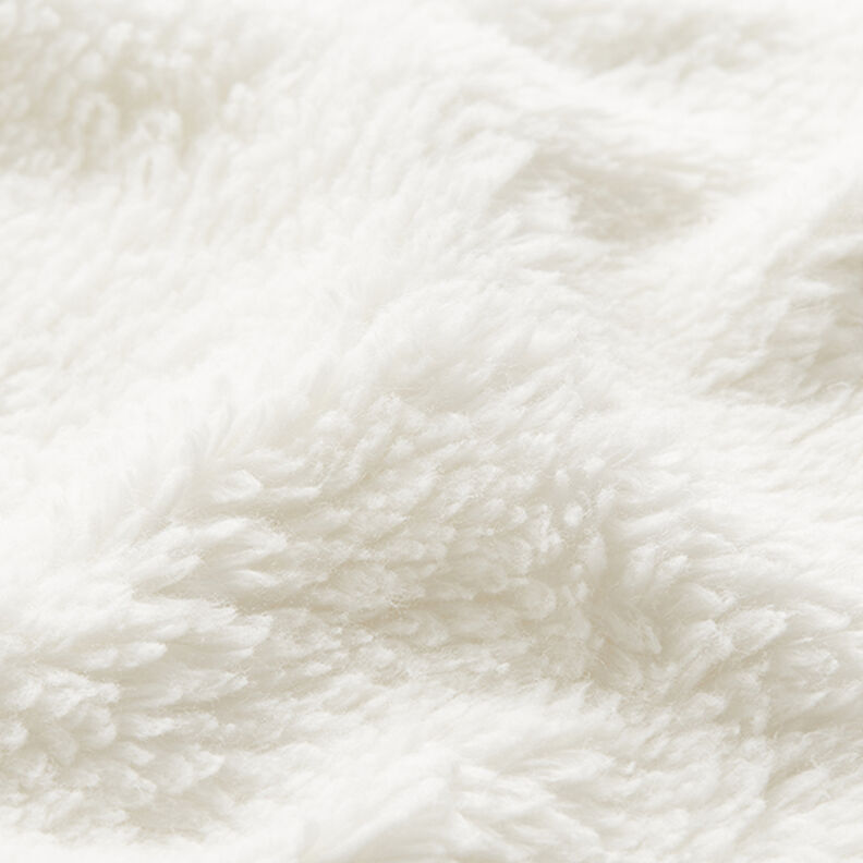 Plain cotton sherpa – offwhite,  image number 2