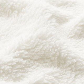 Plain cotton sherpa – offwhite, 