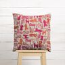 Decor Fabric Half Panama Colourful Cats – natural/purple,  thumbnail number 9