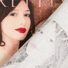 Decor Fabric Half Panama Fashion Magazines – black/red,  thumbnail number 4