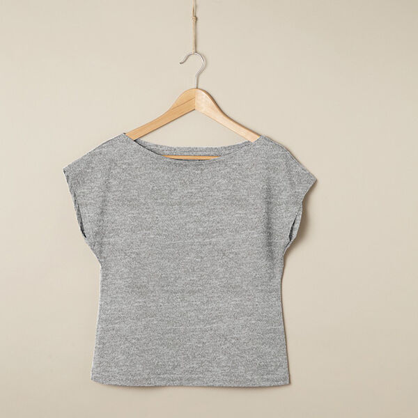 Mottled fine knit fabric – light grey,  image number 5