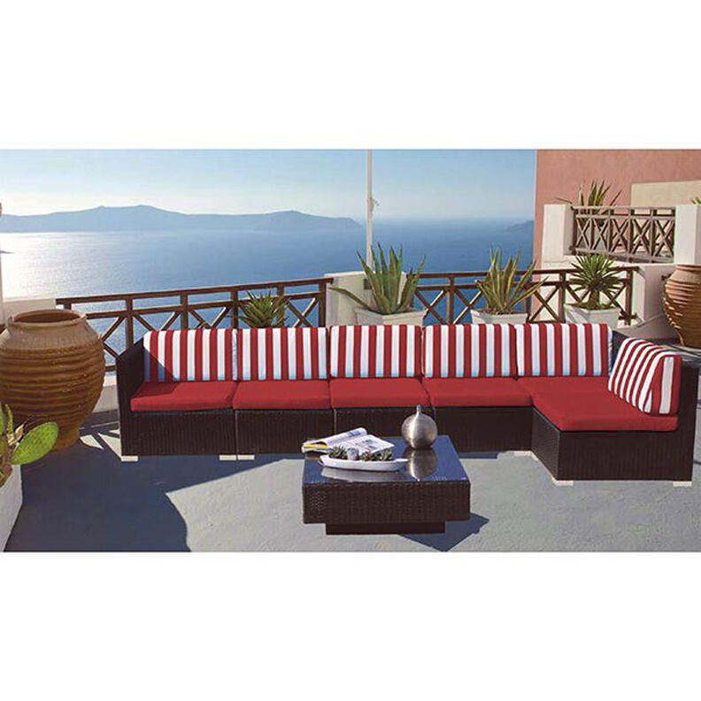 Awning fabric stripey Toldo – white/carmine,  image number 5