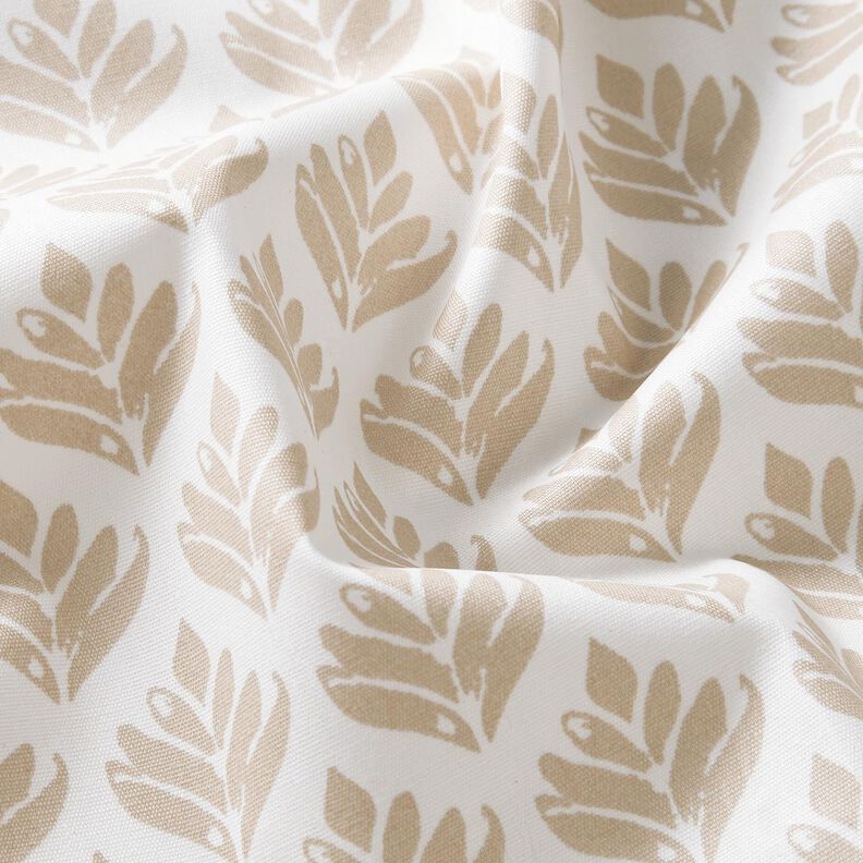 Coated Cotton Abstract Fans – white/cashew,  image number 2