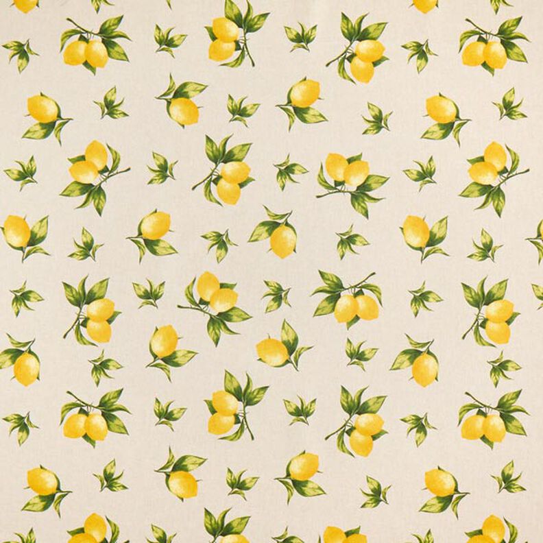 Half Panama Decor Fabric Lemons – natural,  image number 1