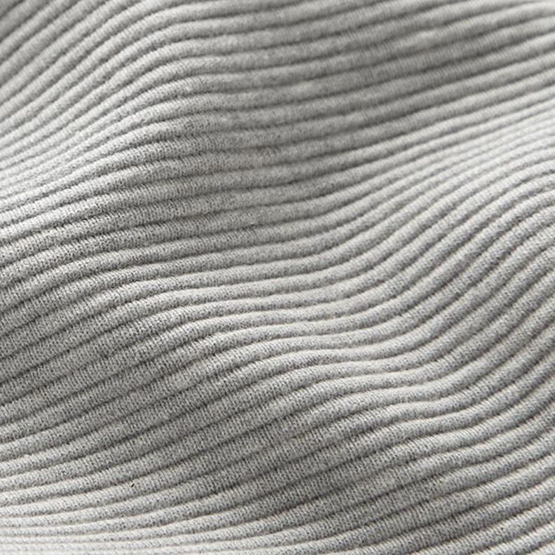 Ottoman ribbed jersey Melange – light grey,  image number 3