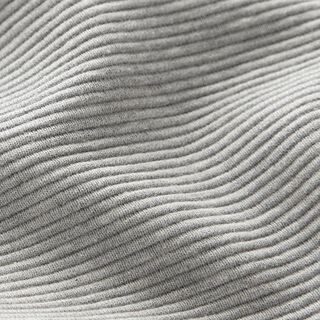 Ottoman ribbed jersey Melange – light grey | Remnant 50cm, 