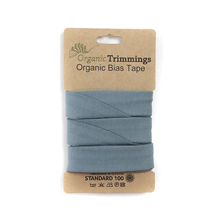 Bias binding Organic Cotton Jersey [3 m | 20 mm]  – blue grey, 
