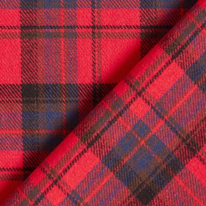 Cotton Flannel checked – chili/indigo, image number 4